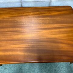 木製 座卓 ローテーブル 脚折りたたみ可能 幅105cm×奥行75cm×高さ32cm の画像