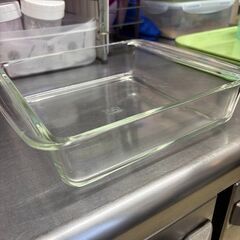 【中古】✨iwaki 耐熱ガラス ケーキ型 / グラタン皿 角型（25.5×21×6cm）🍴の画像