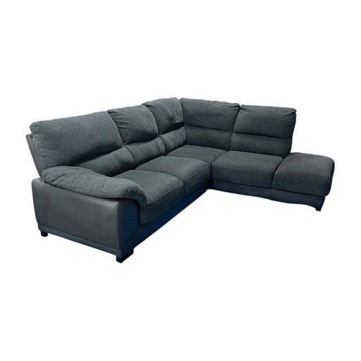 3人がけL字ソファ グレー