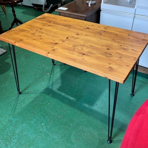 ダイニングテーブル　机　デスク　ウッド　木製家具　オシャレ家具　インテリア【120×68.7高75】