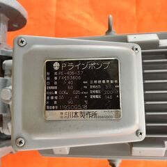 KAWAMOTO/川本ポンプ 3相200VPラインポンプ PE-406-3.7の画像
