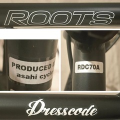 25c/100040-2/YY5000/091-8/自転車 ASAHI アサヒ ROOTS ルーツ Dresscode RDC70A クロスバイク アルミ ツヤケシブラック 700×32Cの画像