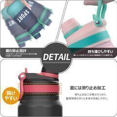 【全国発送のみ可】ストロー ボトル 500ml プラスチック ウオーターボトル 水筒 ドリンクボトル スポーツ bpaフリー 軽量 シリコンリング 持ち手 付き 漏れない　業者歓迎　転売OK　倒産品　まとめ売り　ネット商材　アマゾン引き上げ商品　メルカリ　副業の画像
