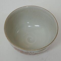 九谷焼 泰山窯 茶碗 口径12.5×高さ8.5cm 赤絵金彩 鳳凰 孔雀 鳥 牡丹 花 植物 煎茶道具 茶道具 茶器 食器 札幌市 清田区 平岡の画像
