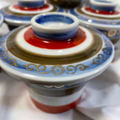 蓋付き食器　茶碗蒸し　５個セット　中古美品の画像