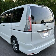 仙台☆H26セレナ2WD後期ハイウェイスターS-HYBRID.車検取り立て☆豪華装備☆パールホワイト！の画像