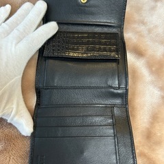 BALLYバリー三つ折り財布コンパクトウォレットサイフ小銭入れ付メンズレディース男性用紳士女性用婦人ユニセックス男女兼用ブラック黒の画像