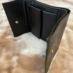 BALLYバリー三つ折り財布コンパクトウォレットサイフ小銭入れ付メンズレディース男性用紳士女性用婦人ユニセックス男女兼用ブラック黒の画像