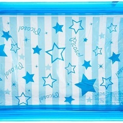 【新品】プール 角型 星 ブルー 100×65cmの画像