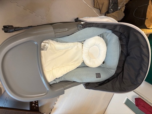 【美品】【海外転勤の為お譲りします】コンビ ネムリラAUTO SWING BEDi LongスリープシェルEG/ミンティブルー