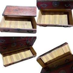 和箪笥 古家具 仙台箪笥 4段6杯 引き出し箪笥 和製アンティーク 昭和レトロ 収納棚 大正ロマン の画像