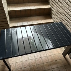 縁台 テーブル ベンチ 椅子　机 ブラック 黒の画像