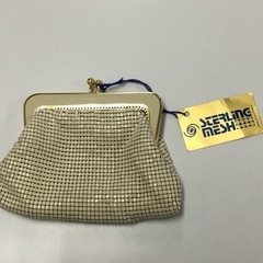 STERLING MESH スターリングメッシュ　がま口　財布　白　金属メッシュの画像
