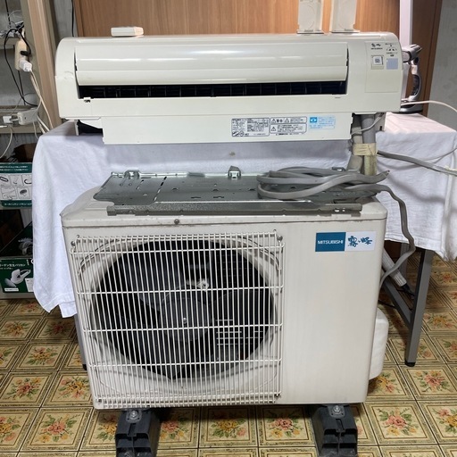 三菱 2010年製 ルームエアコン 霧ヶ峰 MSZ-AXV280-W（室外機