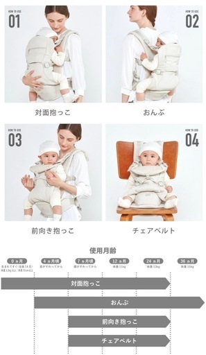 BABY CARRIER ON 抱っこ紐　ヒップシート　新生児