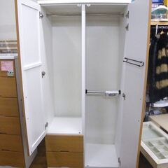 ワードローブ 幅88×奥行54.5×高さ190.5cm 姿見 鏡 チェスト 箪笥 タンス 衣類収納  札幌市 厚別区の画像
