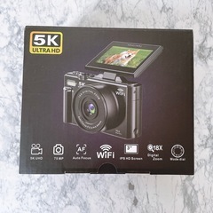 デジカメ デジタル 5K録画 7500万画素 コンパクト 180度回転可能の画像