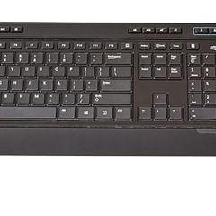 Amazonベーシック ワイヤレスPCキーボードとマウスセット フルサイズ USレイアウト(QWERTY)ブラックの画像