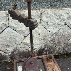 囲炉裏用　自在鉤　祝い結び型横木　古民家用品　骨董　直接引き取り限定の画像