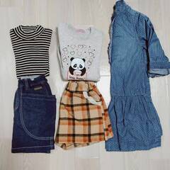 子供服　おまとめ　キッズ　１３０　　ワンピース　秋冬服　ミックス　５点セット　　　の画像