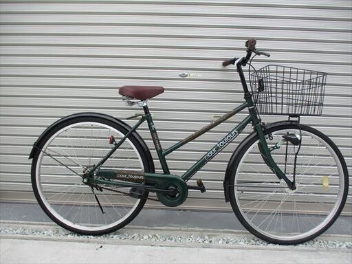 E449 ☆限定特価☆ 中古自転車 BS シティ シルバー【26インチ 軽快車 3