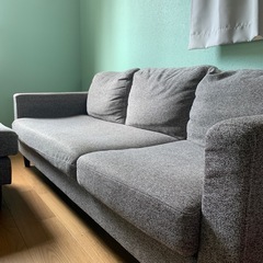 3人掛けソファ　オットマン　グレー　の画像