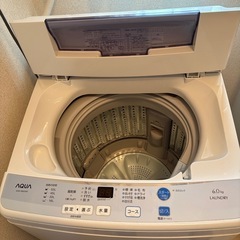 取扱説明書付きAQUA 洗濯機の画像