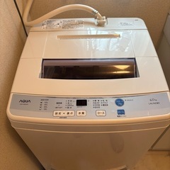 取扱説明書付きAQUA 洗濯機の画像