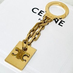 CELINE セリーヌ トリオンフ プレート チャーム キーホルダー キーリングの画像