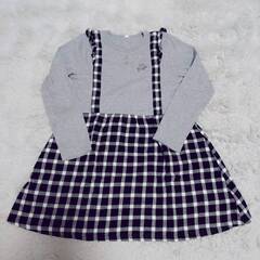 子供服　おまとめ　キッズ　１４０　　ワンピース　ボアパーカー　ニット　秋冬服　ミックス　３点セット　　　　　　の画像