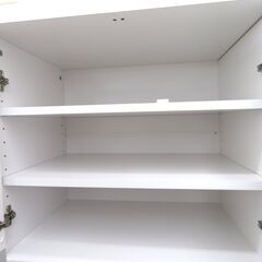 北海道 千歳市/恵庭市 近郊配送 食器棚 キッチン家具 ホワイト 店頭でのお受渡し大歓迎の画像