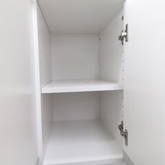 北海道 千歳市/恵庭市 近郊配送 食器棚 キッチン家具 ホワイト 店頭でのお受渡し大歓迎の画像