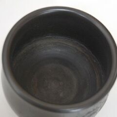 常滑焼 北龍 建水 幅13×奥13×高10cm ブラック 富貴芳香 牡丹 花 華 植物 こぼし 煎茶道具 茶道具 茶器 札幌市 清田区 平岡の画像