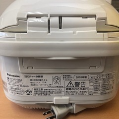 ★Panasonic★ジャー炊飯器★2018年製★札幌★の画像