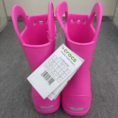 ★限定SALE30%OFF★《尼崎市/リサイクルショップドリーム次屋店》CROCS Kids ハンドル イット キッズレインブーツ 20cm ピンク色 未使用品 ☆尼崎市若王寺☆の画像