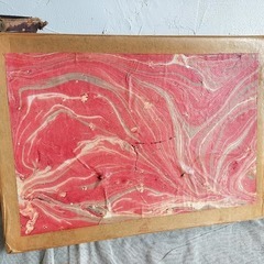 フランス アンティーク 素敵な ガラスケース 飾り扇子の画像