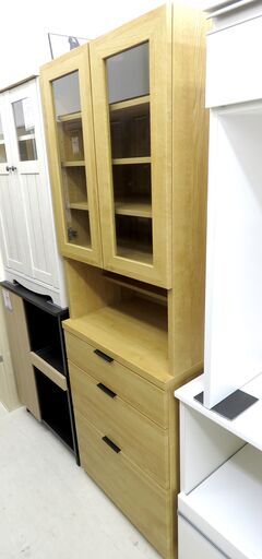 北海道 千歳市/恵庭市 近郊配送 ニトリ 食器棚 エトナ60 キッチン収納家具 店頭でのお受渡し大歓迎