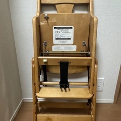 澤田木工所　木製折りたたみハイチェア　子どもイスの画像