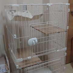 キャットゲージ アイリスオーヤマ ハンモック付きの画像