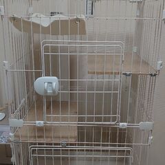 キャットゲージ アイリスオーヤマ ハンモック付きの画像