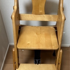 澤田木工所　木製折りたたみハイチェア　子どもイスの画像