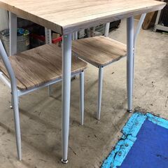 【ジャングルジャングルサカイ石津店】2人用ダイニングセット　椅子2脚ｾｯﾄ　新生活　ダイニング　テーブル クリーニング済み 堺市 西区 東区 北区 南区 堺区 石津の画像