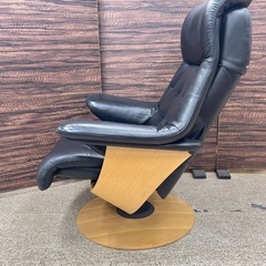 【トレファクいわき平店】karimoku(カリモク)THE FIRST(ザ・ファースト)パーソナルソファ ブラック 本革製が入荷しました！の画像