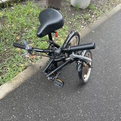 自転車　No.472　ブラック　16インチ　折りたたみ式　【リサイクルショップどりーむ荒田店】の画像