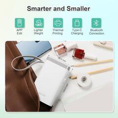 新品未使用❤️ラベルライター ラベルプリンター スマホ対応 小型 持ち運び便利の画像