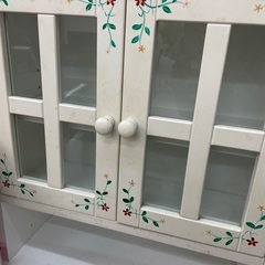 中古　キャビネット　ラック　花柄ペイント　メルヘンの画像