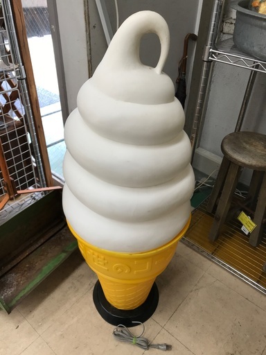 ☆ドリーム2号館☆ レトロ　日世のコーン　ソフトクリームライト　ライト色:オレンジ