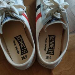 【ほぼ未使用・メンテ済み・26.0cm】KENNETH CASUAL SNEAKER ケネ　 スカジュアルスニーカーの画像