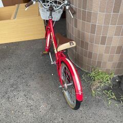 自転車　No.473　子供用　レッド　18インチ　※スタンドなし　【リサイクルショップどりーむ荒田店】の画像