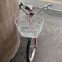 自転車　No.473　子供用　レッド　18インチ　※スタンドなし　【リサイクルショップどりーむ荒田店】の画像
